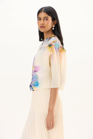 Iris Floral Top - Cream