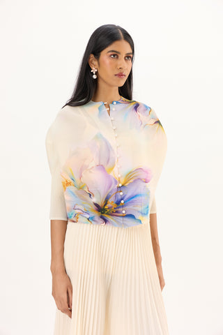 Iris Floral Top - Cream