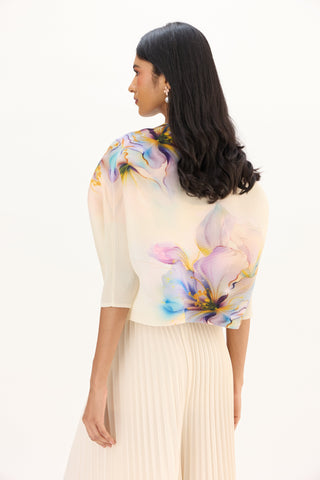 Iris Floral Top - Cream