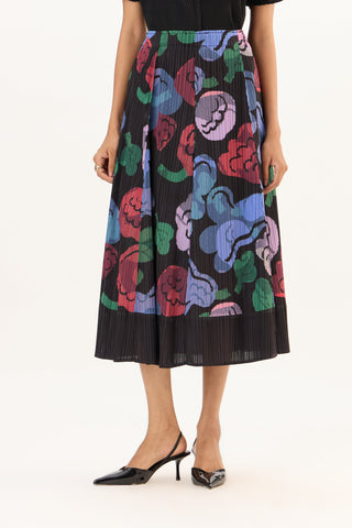 Mabel Skirt - Black floral