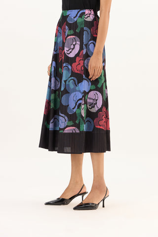 Mabel Skirt - Black floral