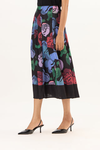 Mabel Skirt - Black floral