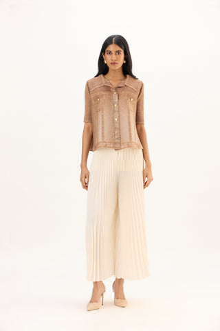 Ari Denim Top - Mocha