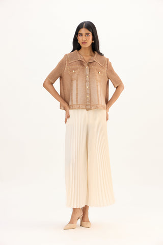 Ari Denim Top - Mocha