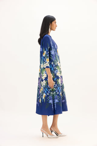 Azalea Dress - Deep Blue