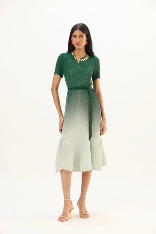 Talia Dress - Ombre Green