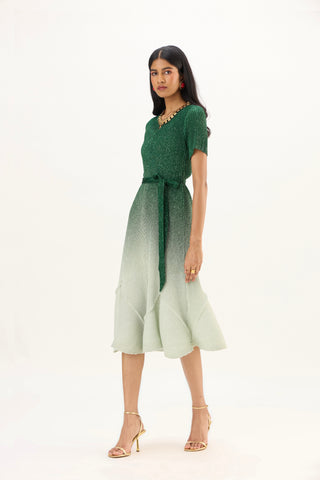 Talia Dress - Ombre Green
