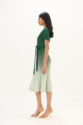 Talia Dress - Ombre Green