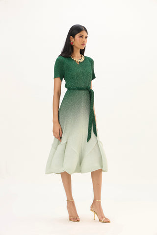 Talia Dress - Ombre Green