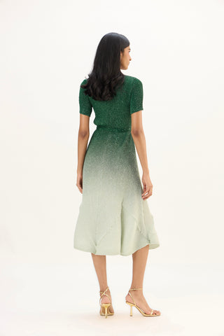 Talia Dress - Ombre Green