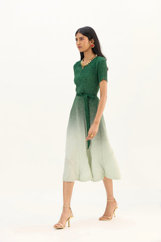 Talia Dress - Ombre Green
