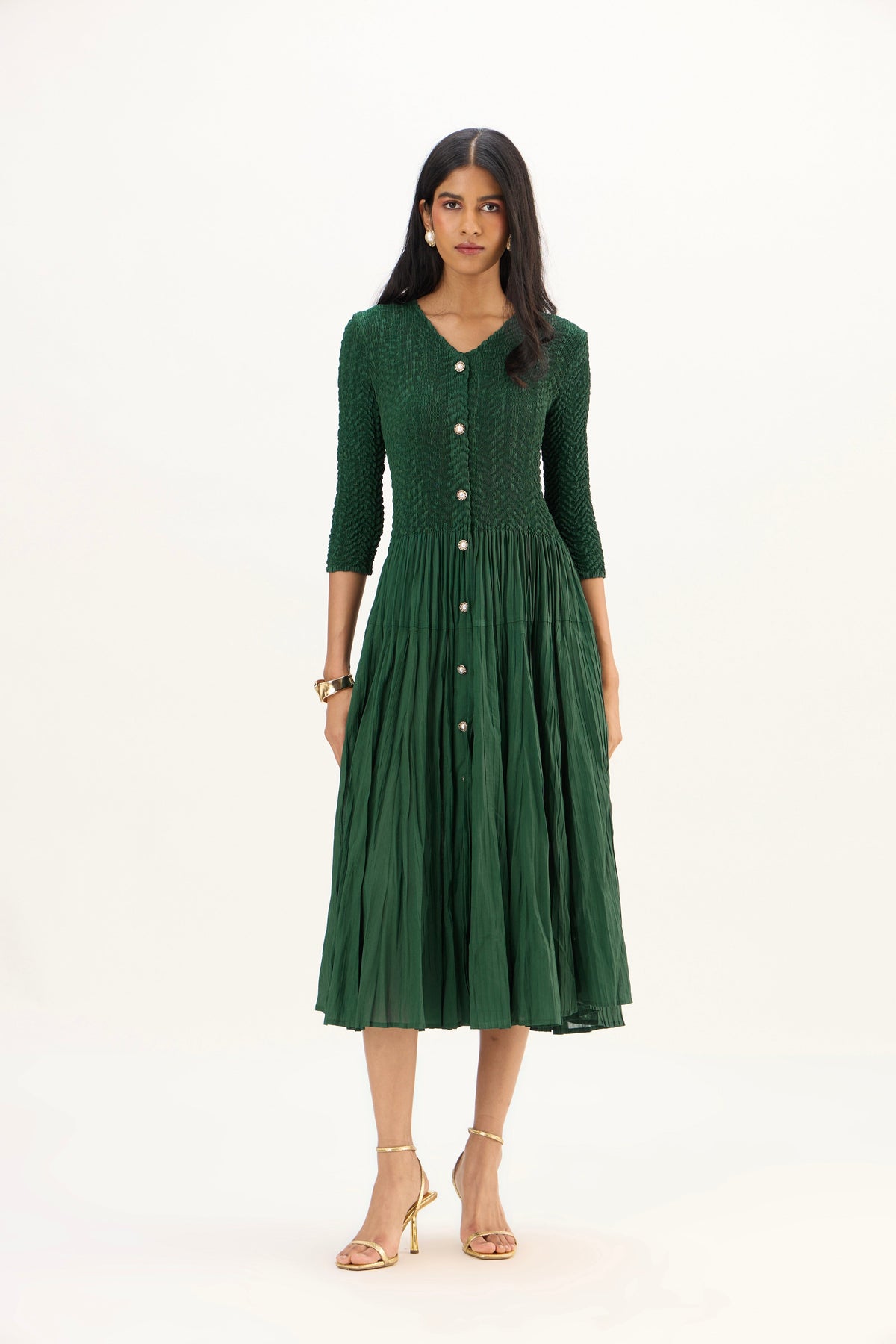 Iris Dress - Dark Green