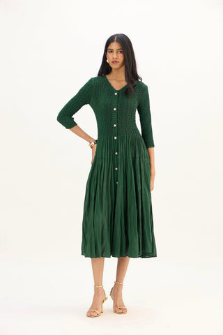 Iris Dress - Dark Green