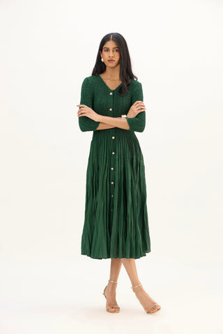 Iris Dress - Dark Green