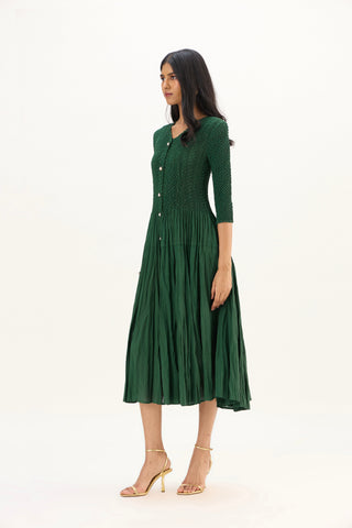 Iris Dress - Dark Green