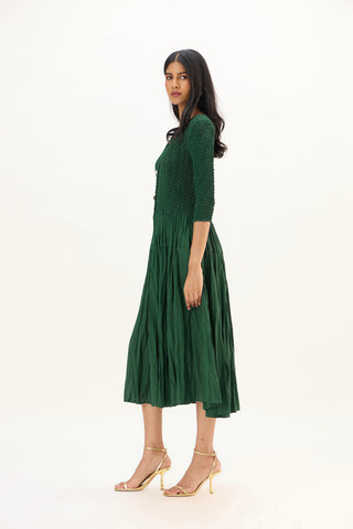 Iris Dress - Dark Green