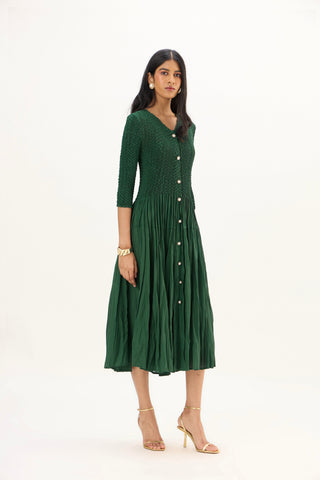 Iris Dress - Dark Green