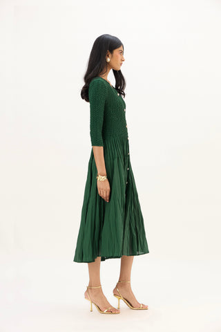 Iris Dress - Dark Green