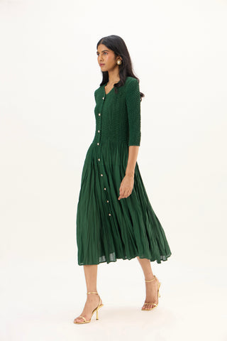 Iris Dress - Dark Green
