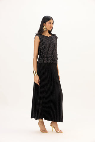 Amber Satin Set - Black