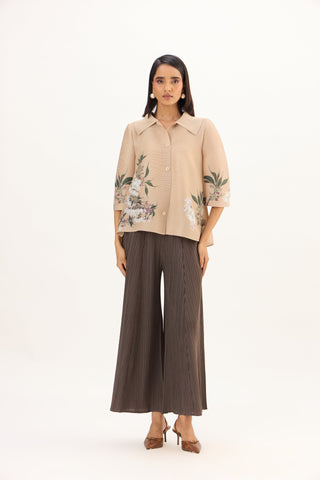 Maise Floral Shirt - Beige