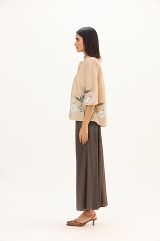 Maise Floral Shirt - Beige