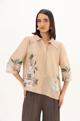 Maise Floral Shirt - Beige