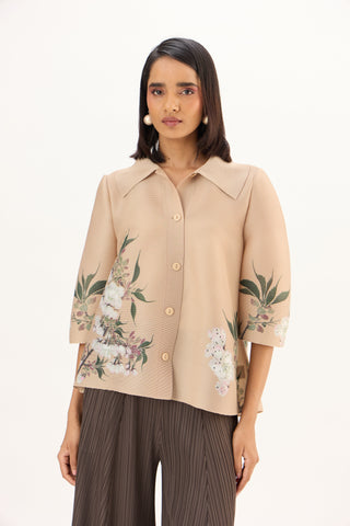 Maise Floral Shirt - Beige