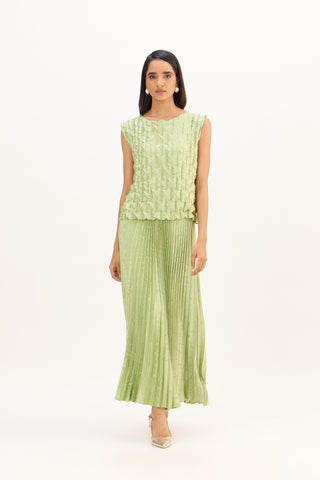 Amber Satin Set - Pale Green