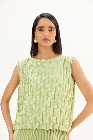 Amber Satin Set - Pale Green