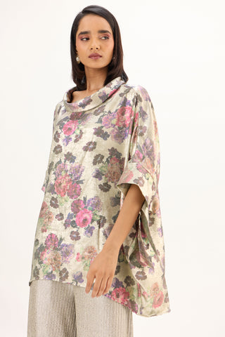 Jasmine Top - Silver & Mint