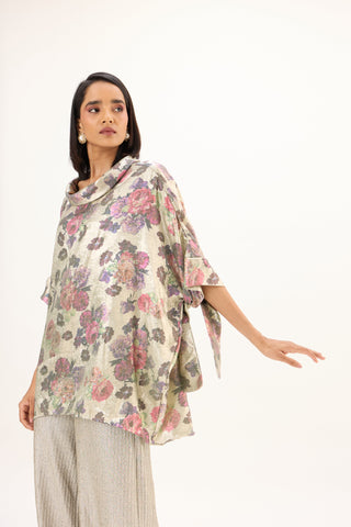 Jasmine Top - Silver & Mint