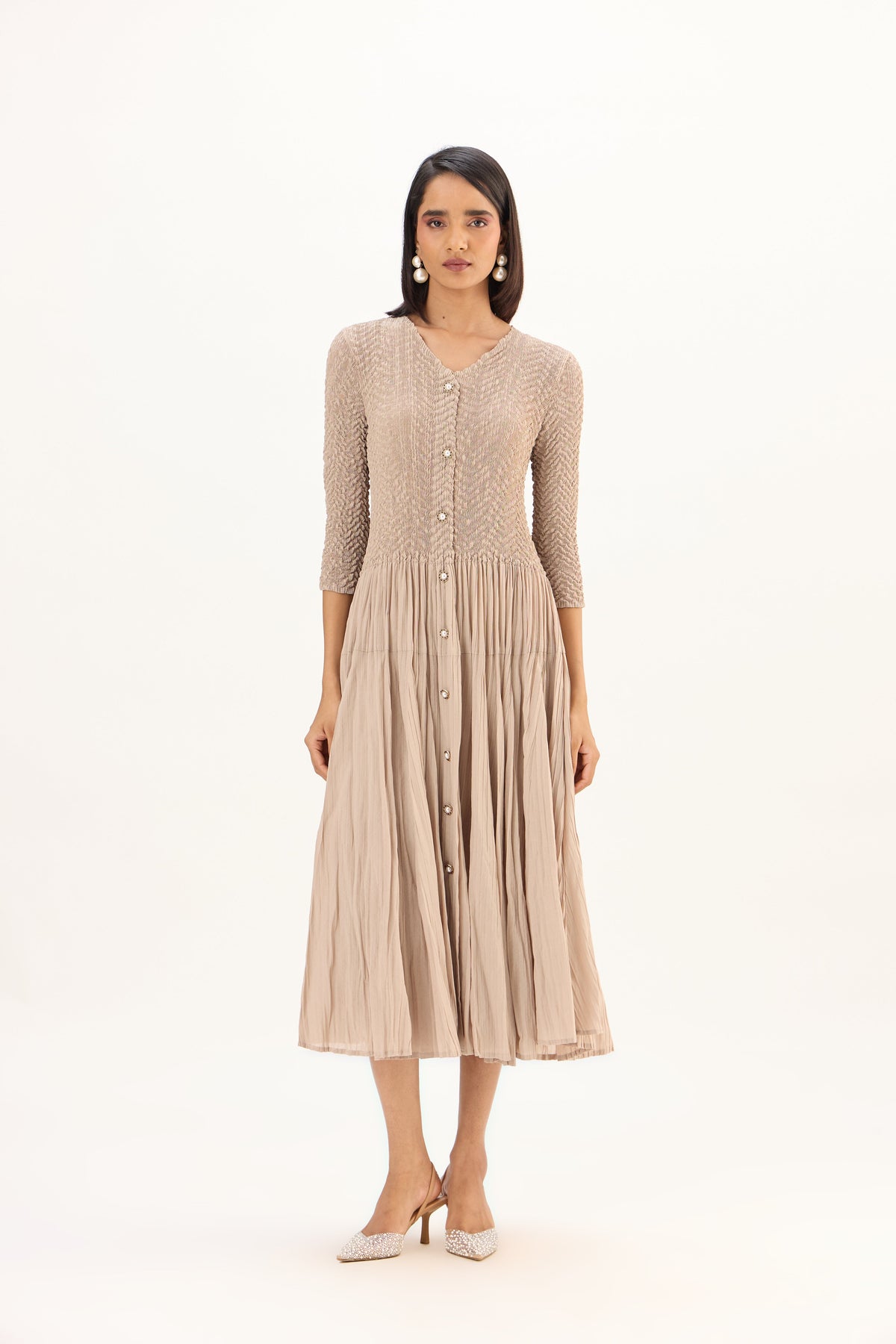 Iris Dress - Sand Beige