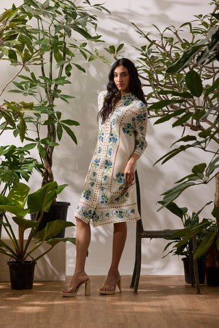 Rory Print Dress - Off White