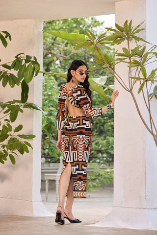 Ashley Dress - Brown