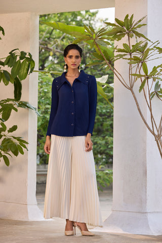 Edith Pearl Shirt - Navy