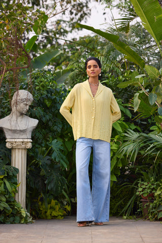 Augusta Top - Lemon yellow