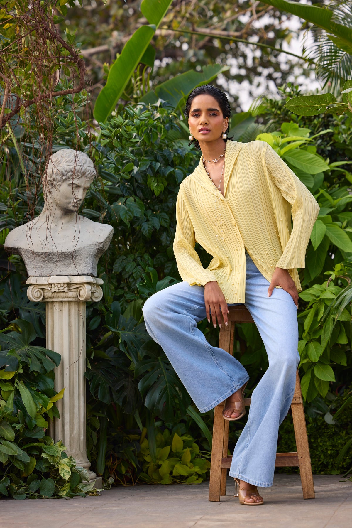 Augusta Top - Lemon yellow