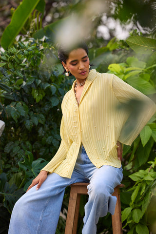 Augusta Top - Lemon yellow