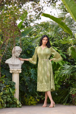 Naila Dress - Pear Green