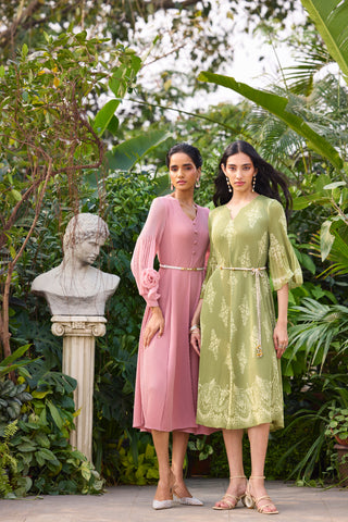 Naila Dress - Pear Green