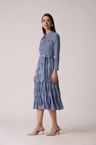 Oriana Dress - Steel Blue