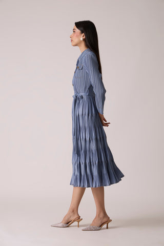 Oriana Dress - Steel Blue