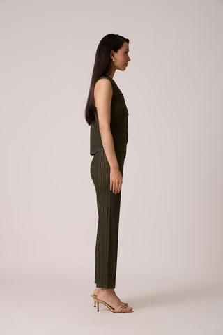 Aimee Vest Set - Army Green