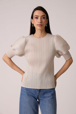 Delphine Top - Sand Ivory