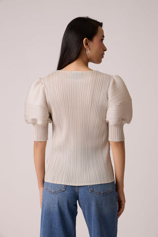 Delphine Top - Sand Ivory