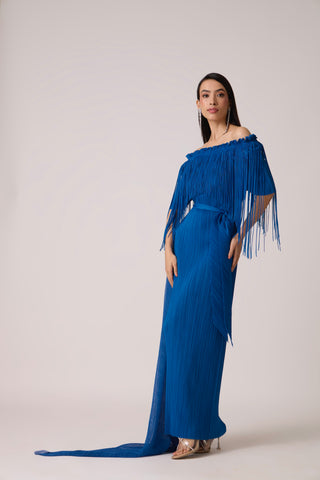 Leoni Maxi Dress - Azure Blue