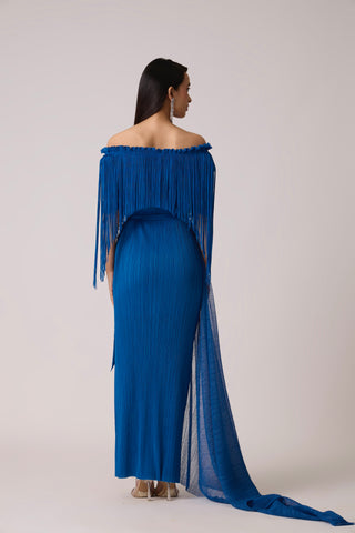 Leoni Maxi Dress - Azure Blue