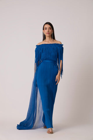 Leoni Maxi Dress - Azure Blue