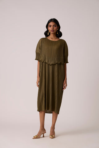 Lisette Dress - Olive Green